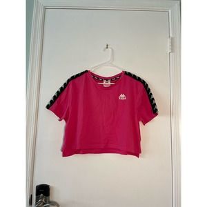 NWT KAPPA 222 BANDA T-SHIRT APUA PINK-BLACK M